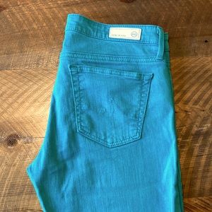 AG Adriano Goldschmied Stevie Ankle in Teal, size 27R